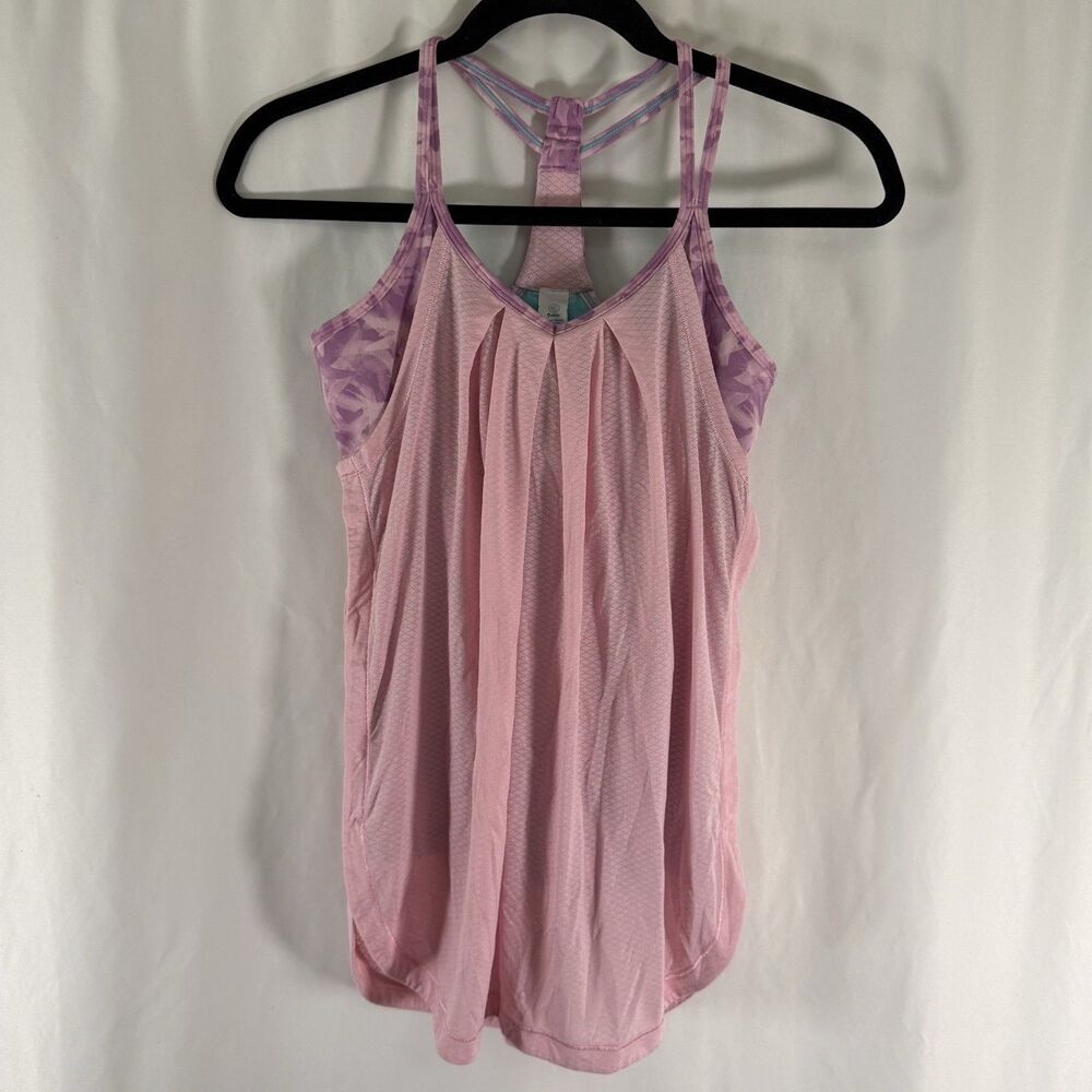 Ivivva Tank Top Girls 14 Pink Purple Layered Strappy Racerback Sleeveless